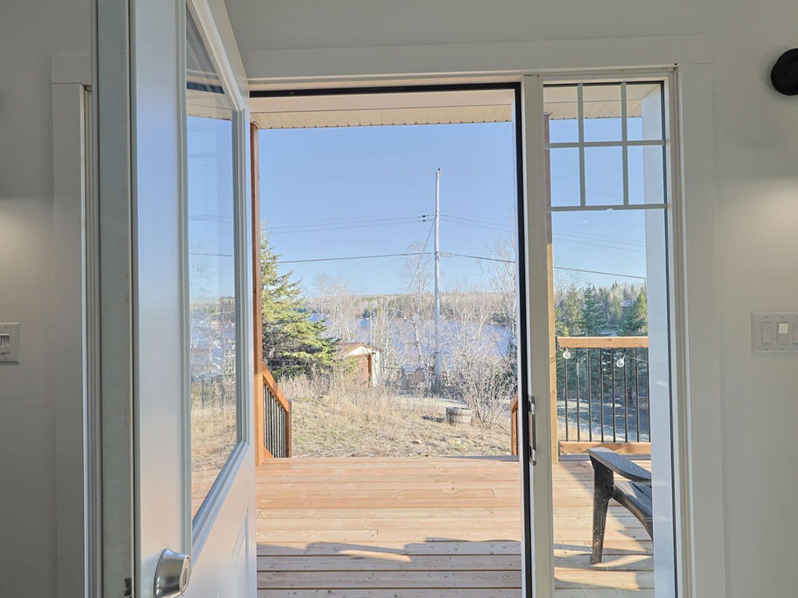 West Hawk Lake Titled Lot Built 2022 - View out front of Cottage