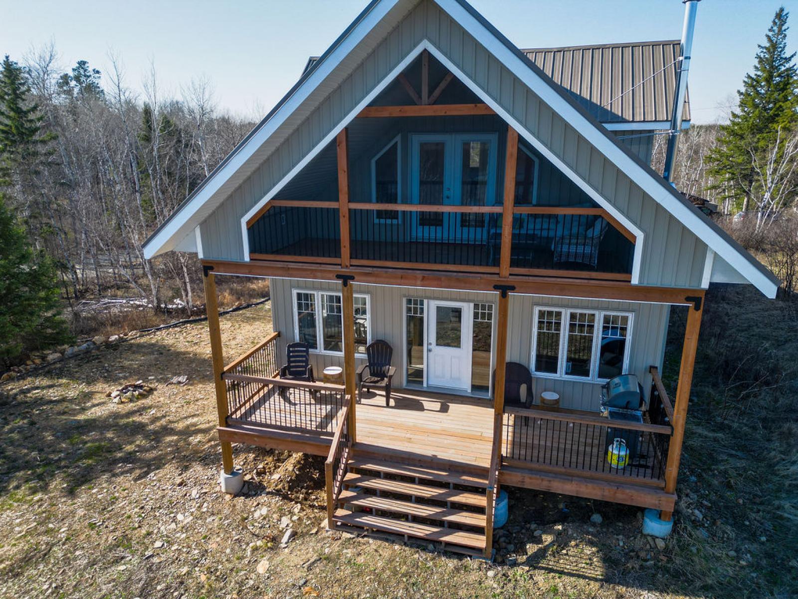 West Hawk Lake Titled Lot Built 2022 - Front of Cottage